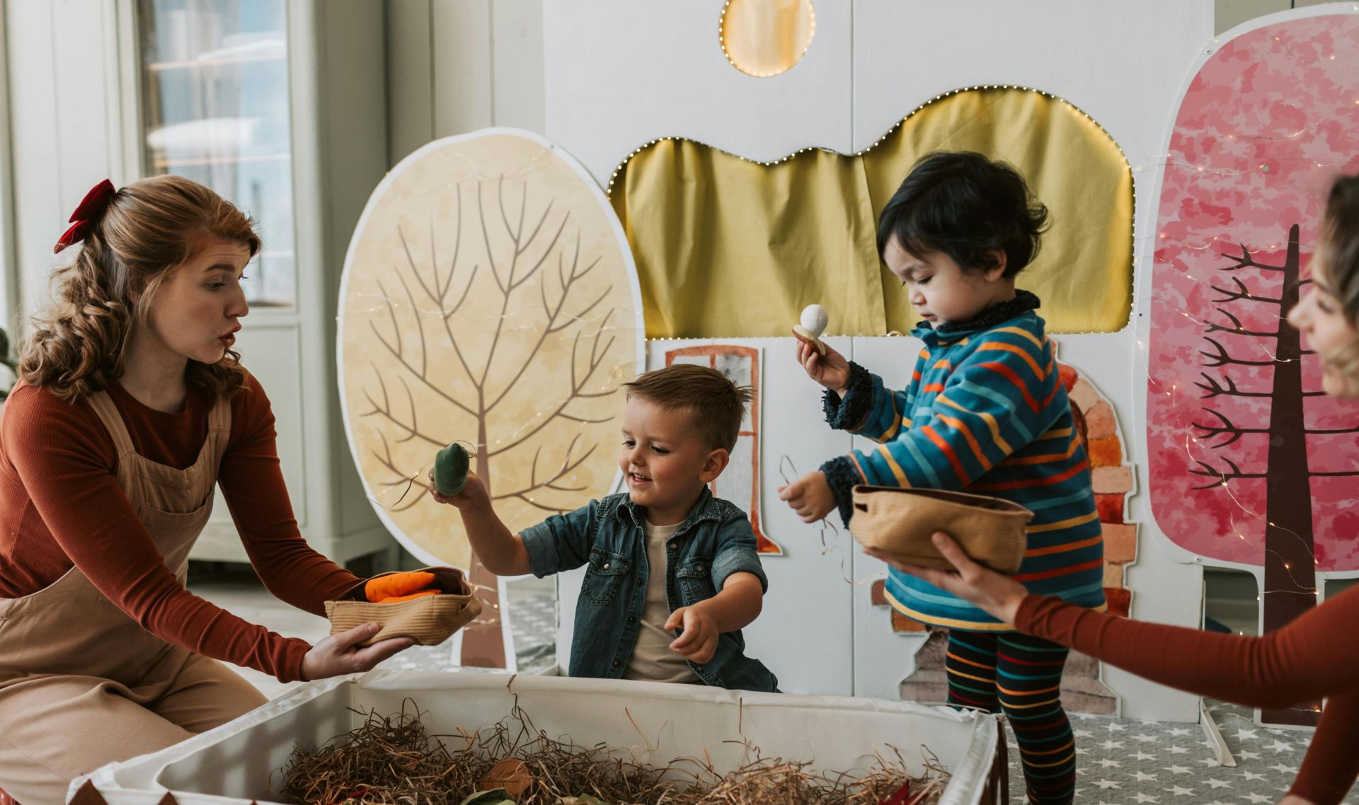 Boys Playing Indoors